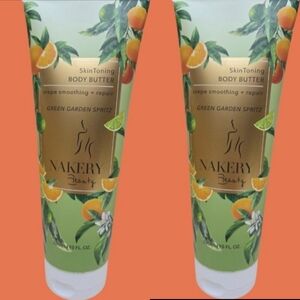 Nakery Beauty Skin Toning Body Butter Green Garden Spritz 10oz New You Get 2!